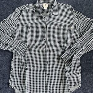 Timberland Shirt Mens XL Blue Plaid Slim Fit Long Sleeve Button Front Casual
